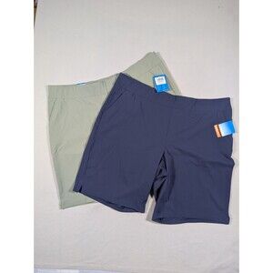 Lot of 2 NWT Columbia Women’s All Seasons Long Short Size 3X Blue Green Outdoor